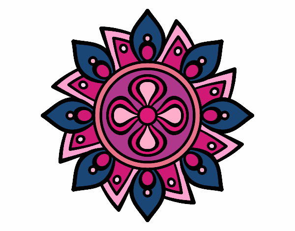 Mandala flor sencilla