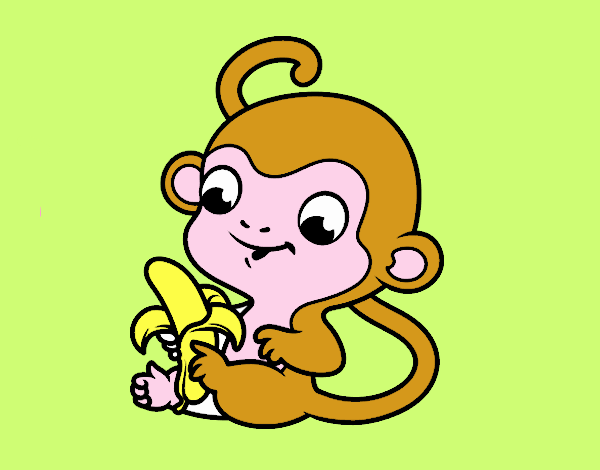 Monito con plátano