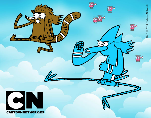 Mordecai y Rigby karatekas