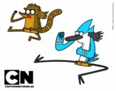 Mordecai y Rigby karatekas