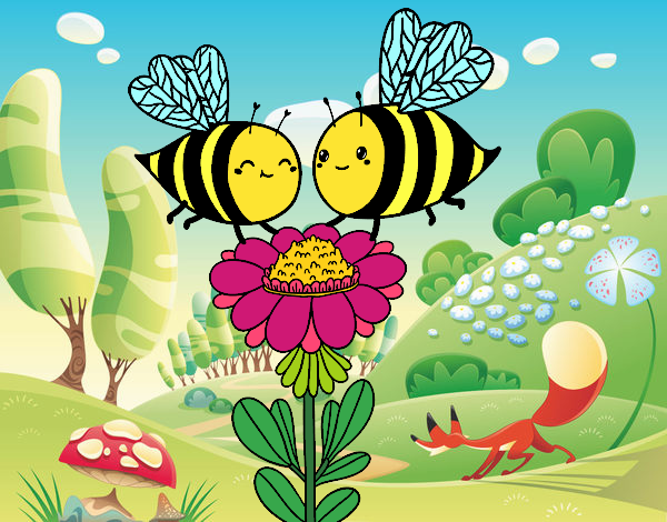 Pareja de abejas