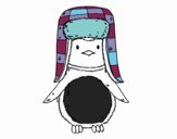 Pingüino con gorro