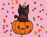 Un gatito de Halloween