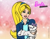 Barbie con su linda gatita