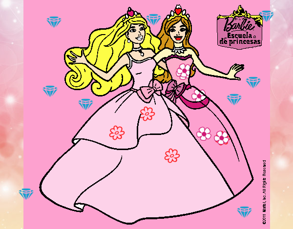 Barbie y su amiga súper felices