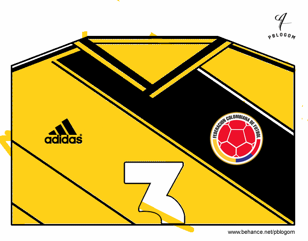 Camiseta del mundial de fútbol 2014 de Colombia