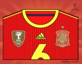 Camiseta del mundial de fútbol 2014 de España