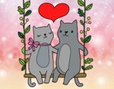 Gatitos enamorados