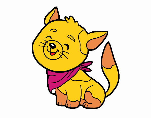 Dibujo Gato con bandana pintado por Kerstin