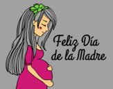 Mamá embarazada en el día de la madre