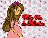 Mamá embarazada en el día de la madre