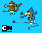 Mordecai y Rigby karatekas