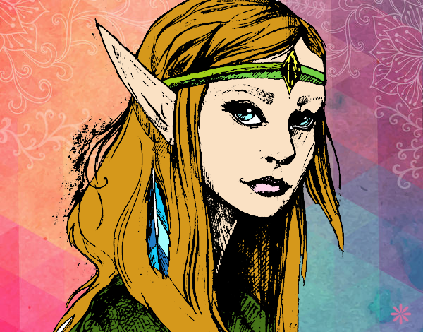 Dibujo Princesa elfo pintado por MillySmile