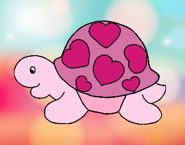 Tortuga con corazones