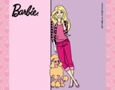 Barbie con cazadora de cuadros