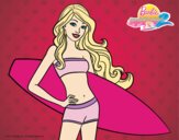 Barbie con tabla de surf