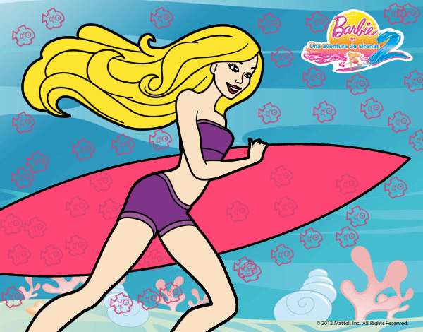 Barbie corre al agua