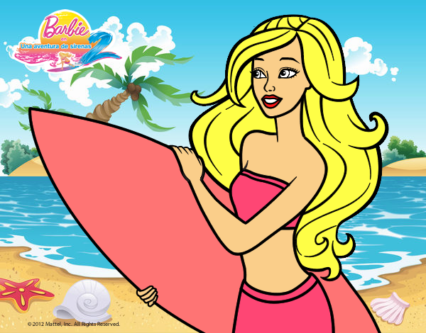 Barbie va a surfear