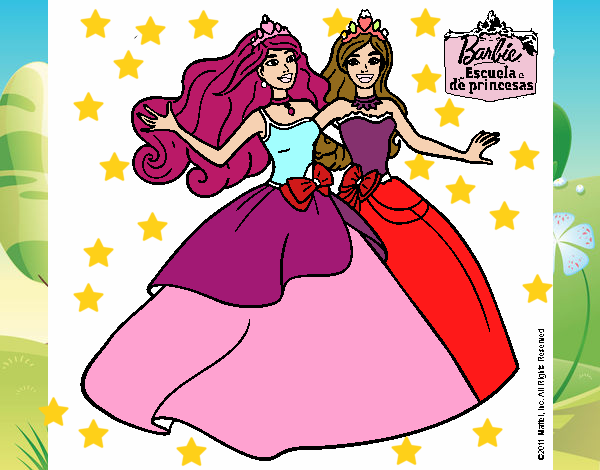 Barbie y su amiga súper felices