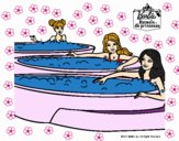 Barbie y sus amigas en el jacuzzi