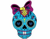 Calavera mejicana con lazo