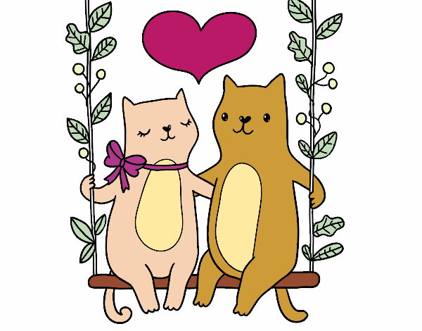 Gatitos enamorados