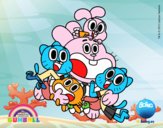 Gumball y amigos contentos