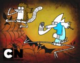 Mordecai y Rigby karatekas