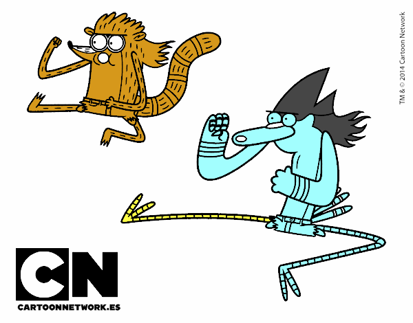 Mordecai y Rigby karatekas