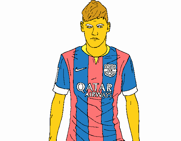 dibujo de neymar jr. pintar