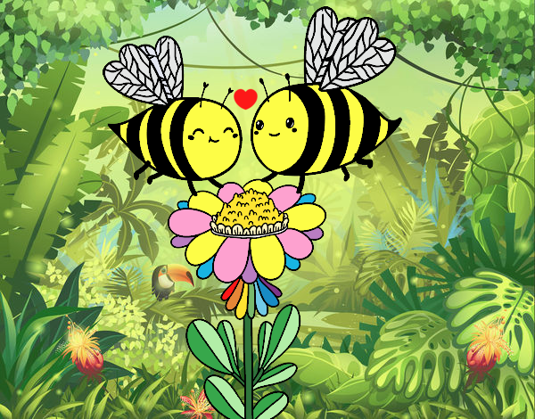 Pareja de abejas