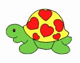 Tortuga con corazones