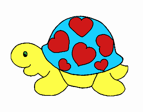 Tortuga con corazones