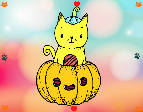 Un gatito de Halloween