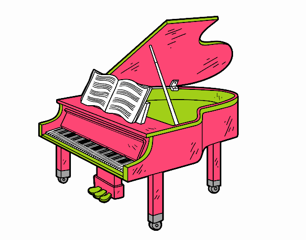 Dibujo de Un piano de cola abierto pintado por en Dibujos.net el ...