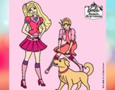 Barbie con su perrito y una amiga