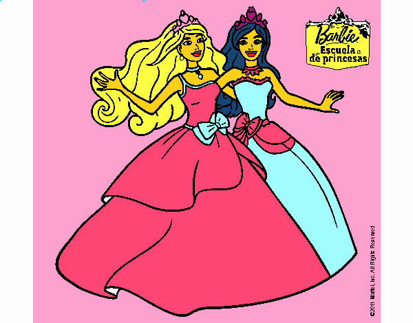 Barbie y su amiga súper felices