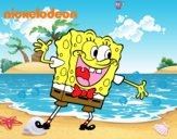 Bob Esponja saludando