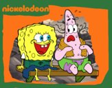 Bob Esponja y Patricio en bañador