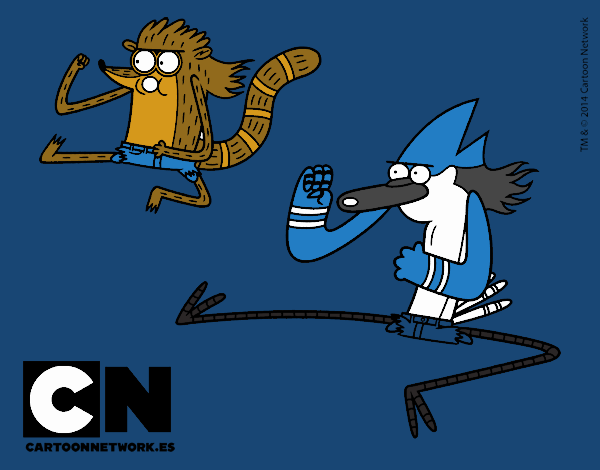 Mordecai y Rigby karatekas