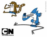 Mordecai y Rigby karatekas