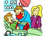 Niño en el dentista