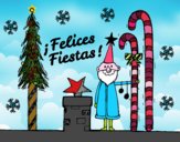 Postal Felices Fiestas