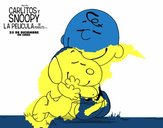 Snoopy y Carlitos abrazados