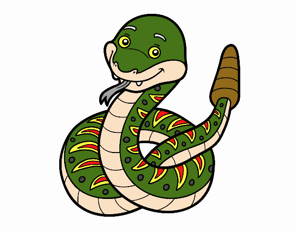 Una serpiente de cascabel