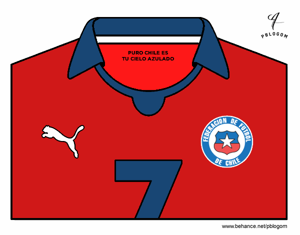 Camiseta del mundial de fútbol 2014 de Chile