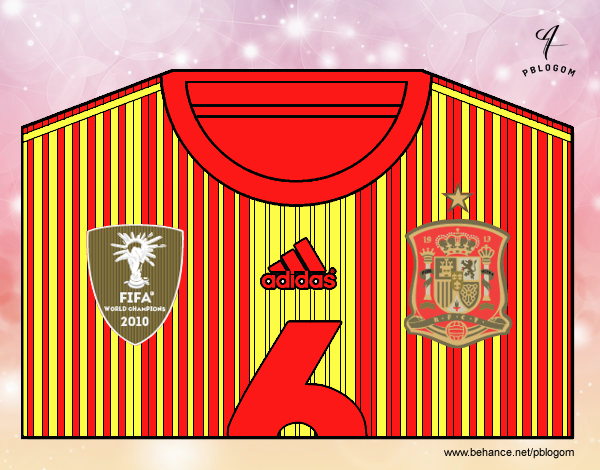 Camiseta del mundial de fútbol 2014 de España