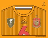 Camiseta del mundial de fútbol 2014 de España