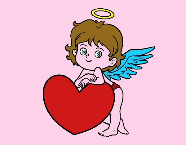 Cupido y un corazón