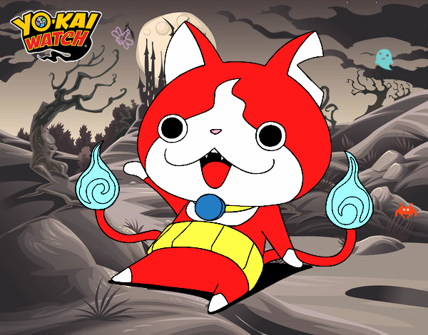 Jibanyan saludando